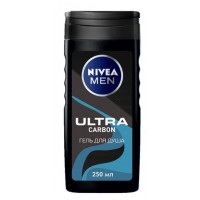 Гель для душа Nivea Men Ultra Carbon мужской с каменной солью, 250 мл